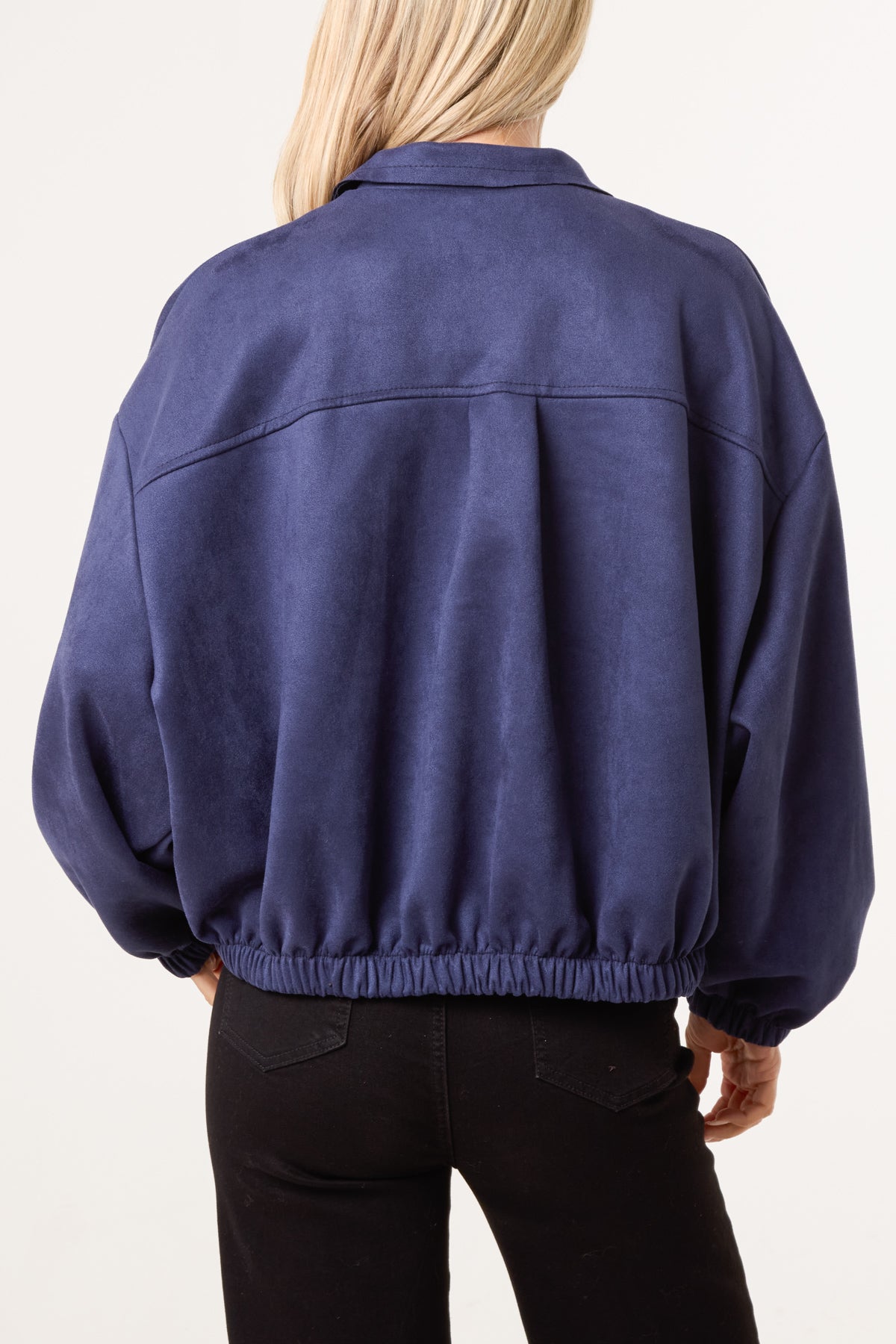 Suede Puffball Jacket