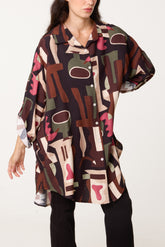 Patterned Geo Shirt