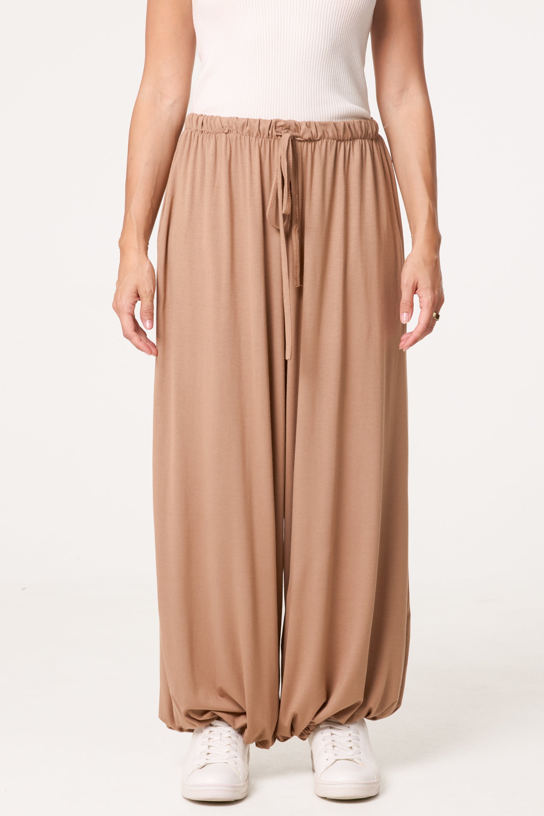 Front Tie Cuffed Trousers