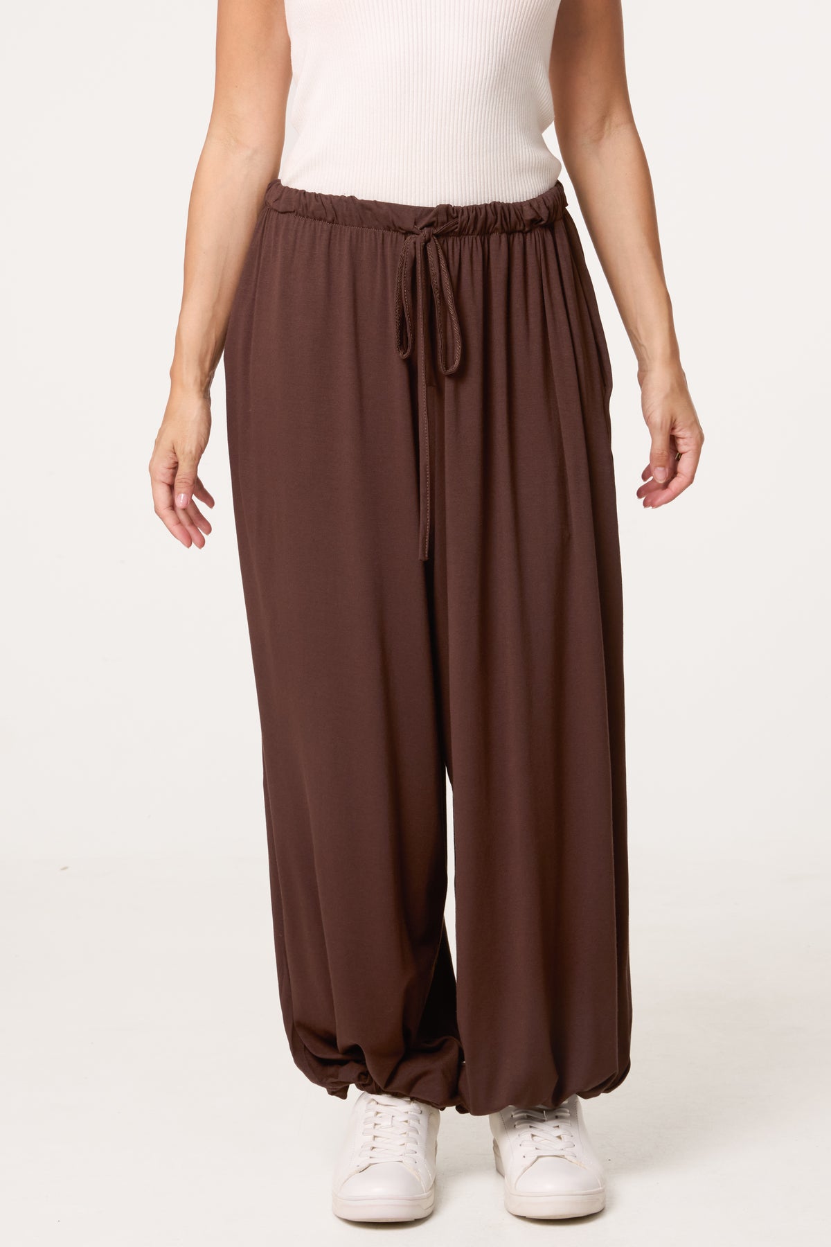 Front Tie Cuffed Trousers