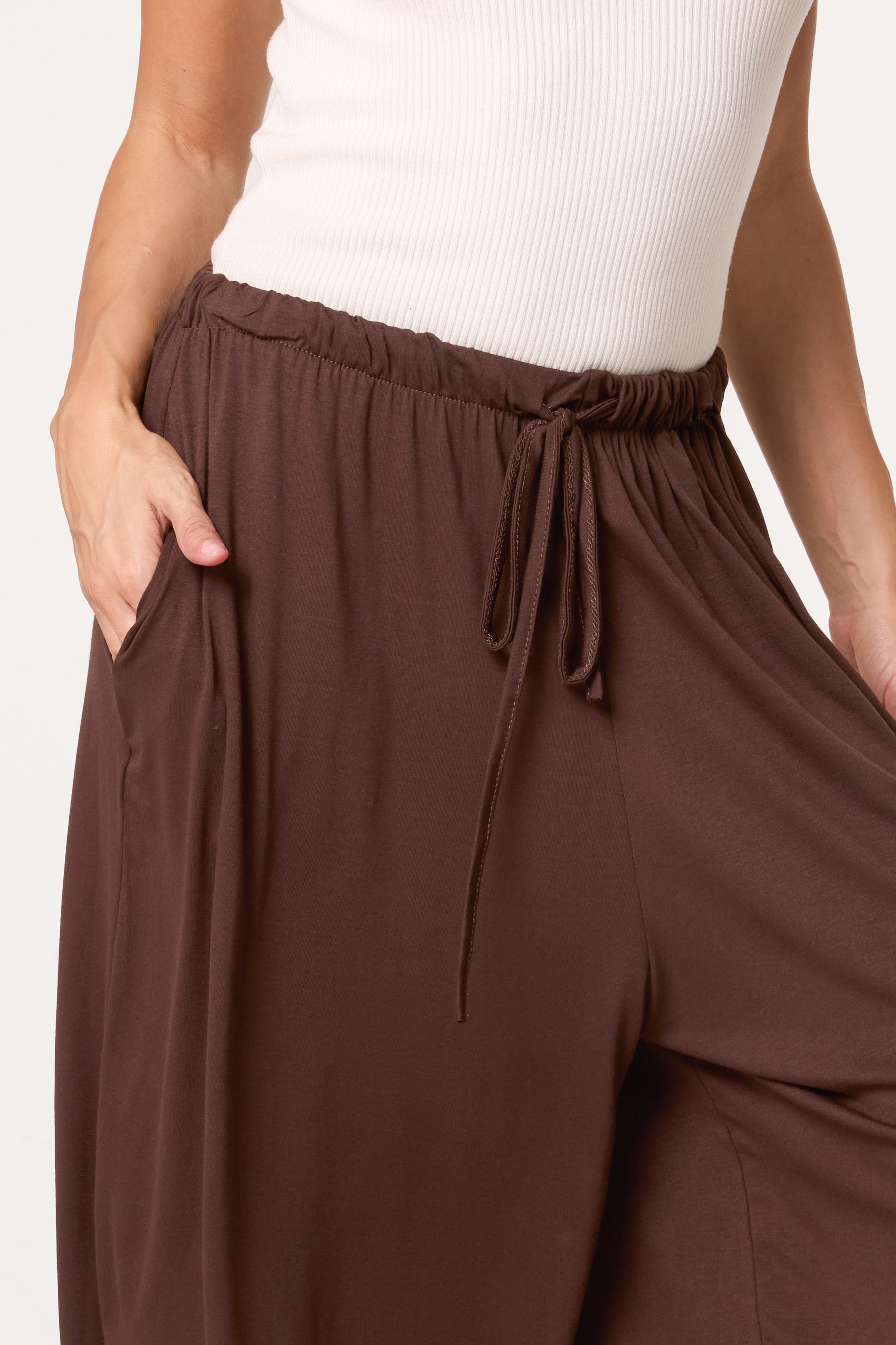 Front Tie Cuffed Trousers