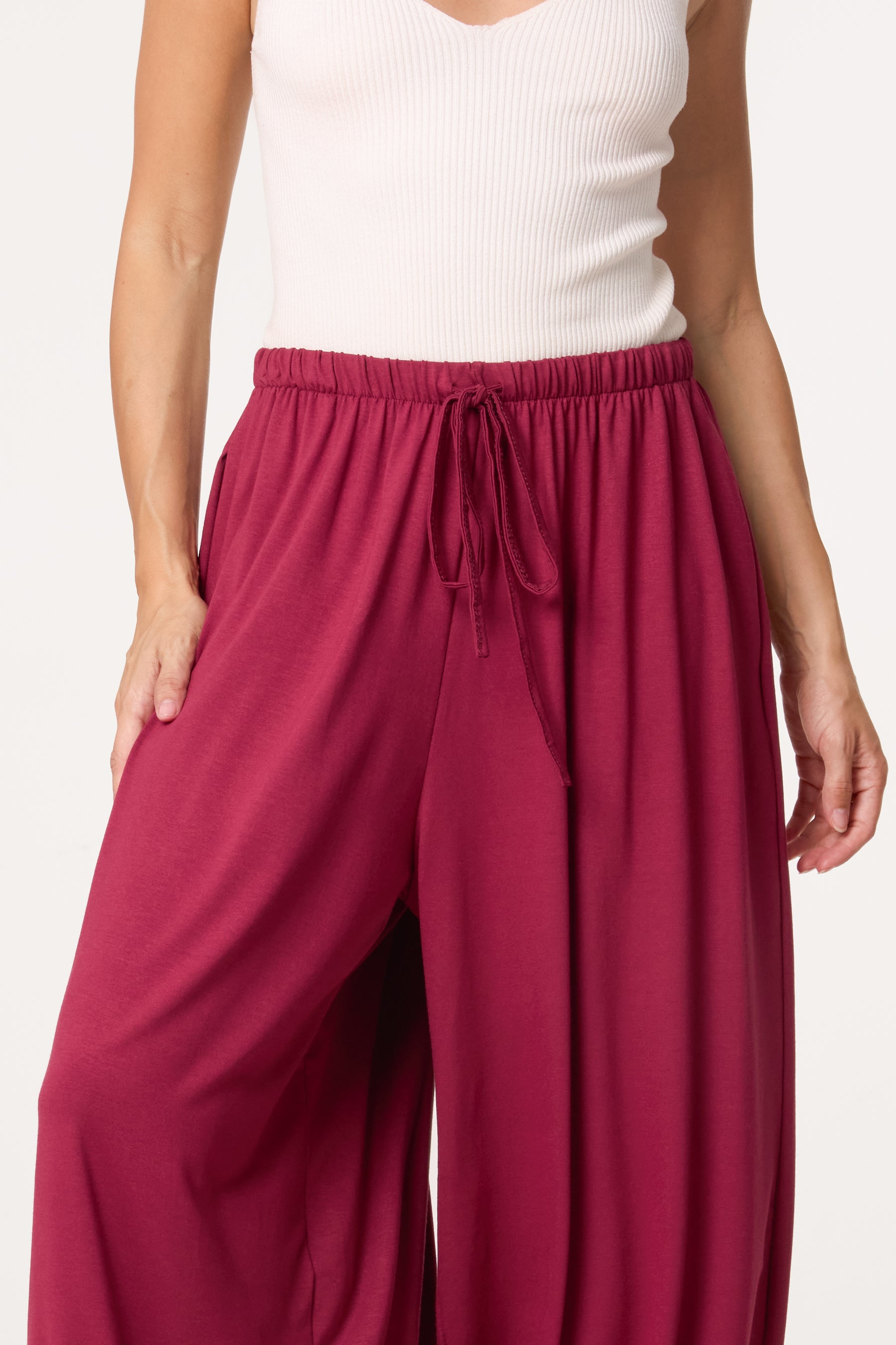 Front Tie Cuffed Trousers