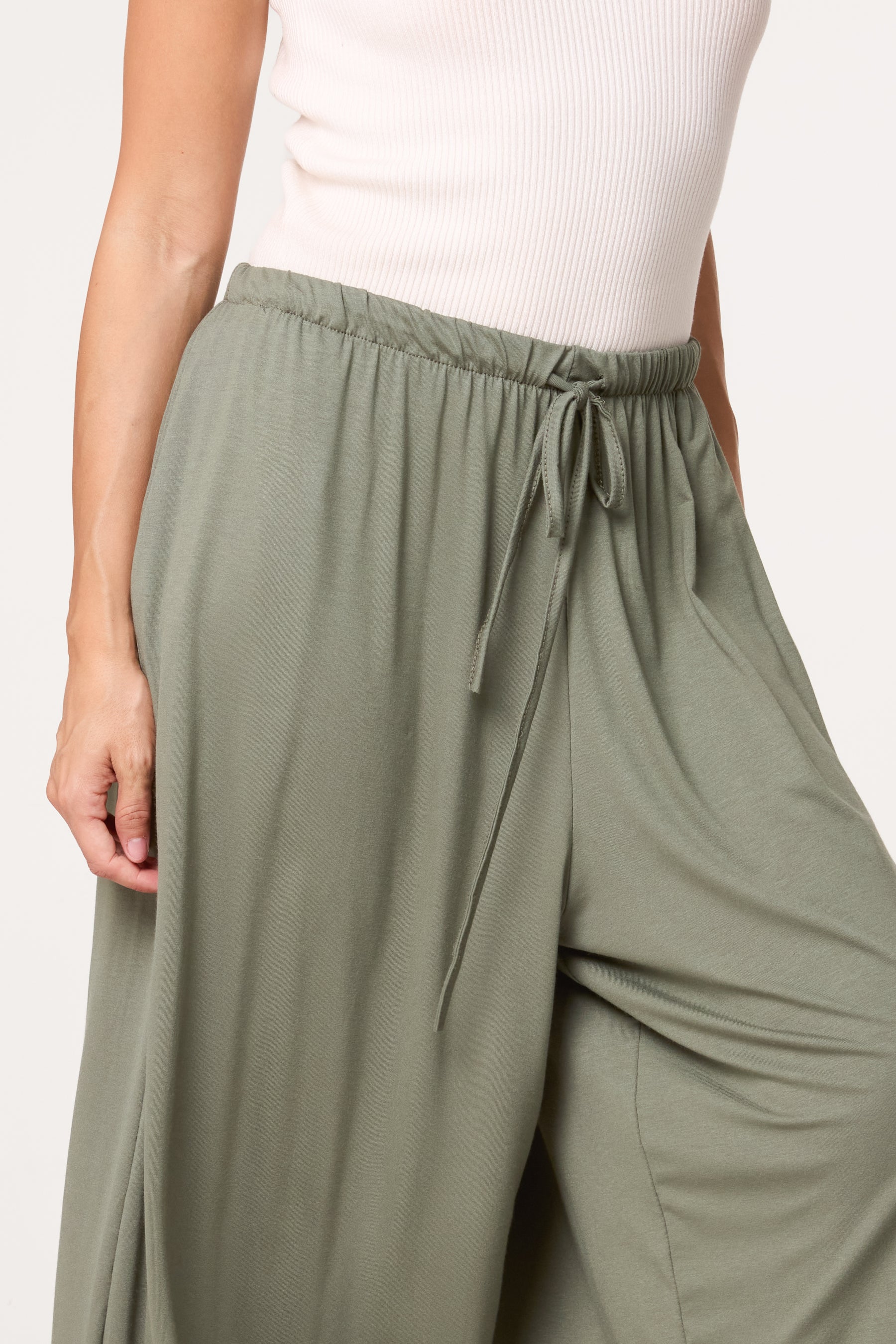 Front Tie Cuffed Trousers