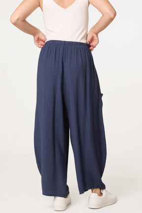 Wide-Leg Relaxed Trousers With Pockets