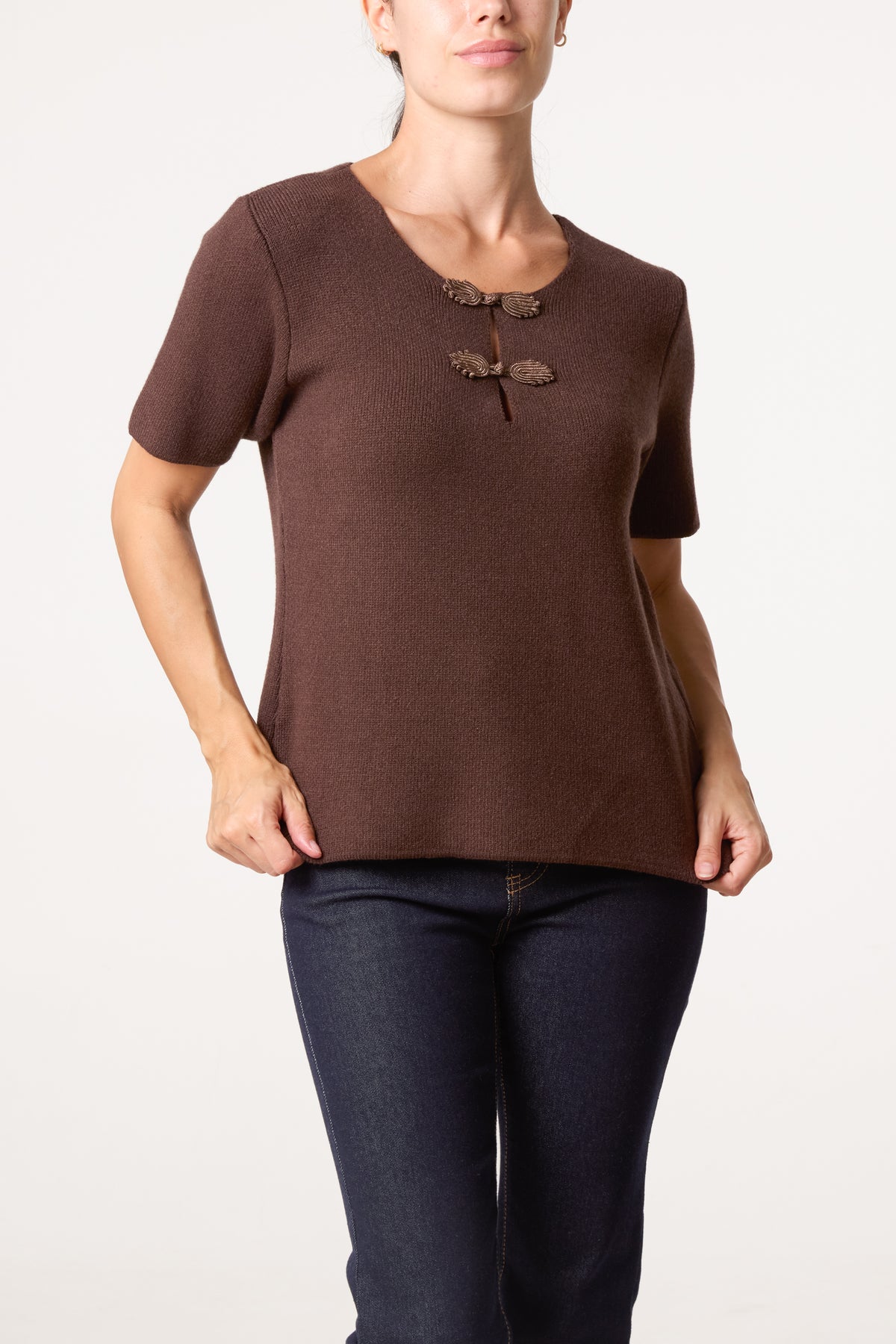 Front Bow Neck Detail Blouse