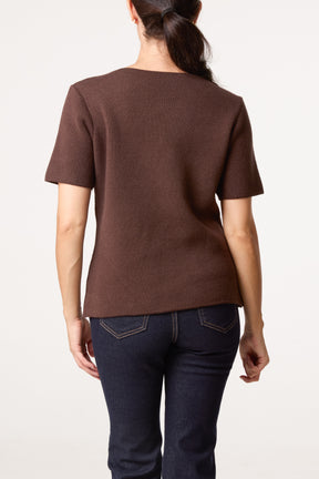Front Bow Neck Detail Blouse