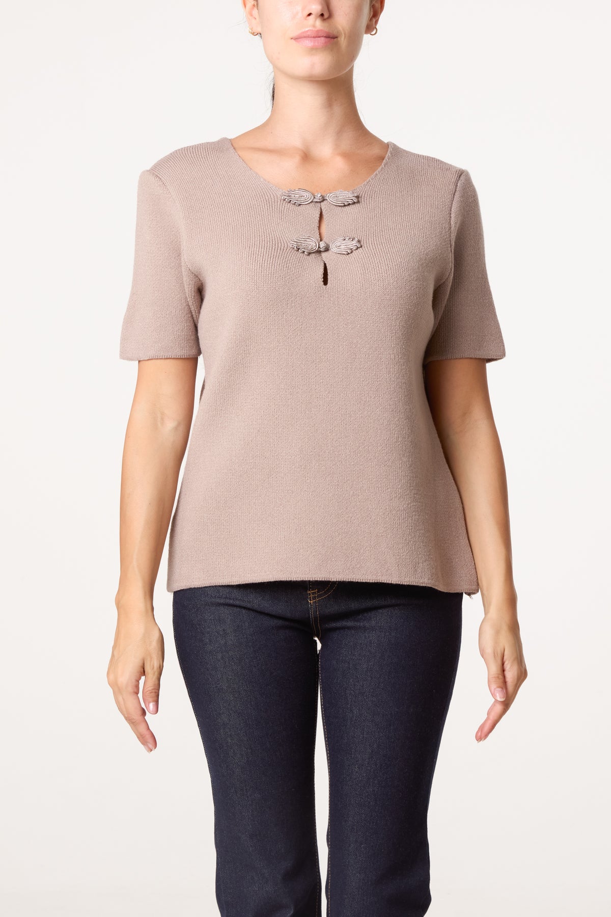 Front Bow Neck Detail Blouse