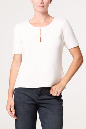 Front Bow Neck Detail Blouse