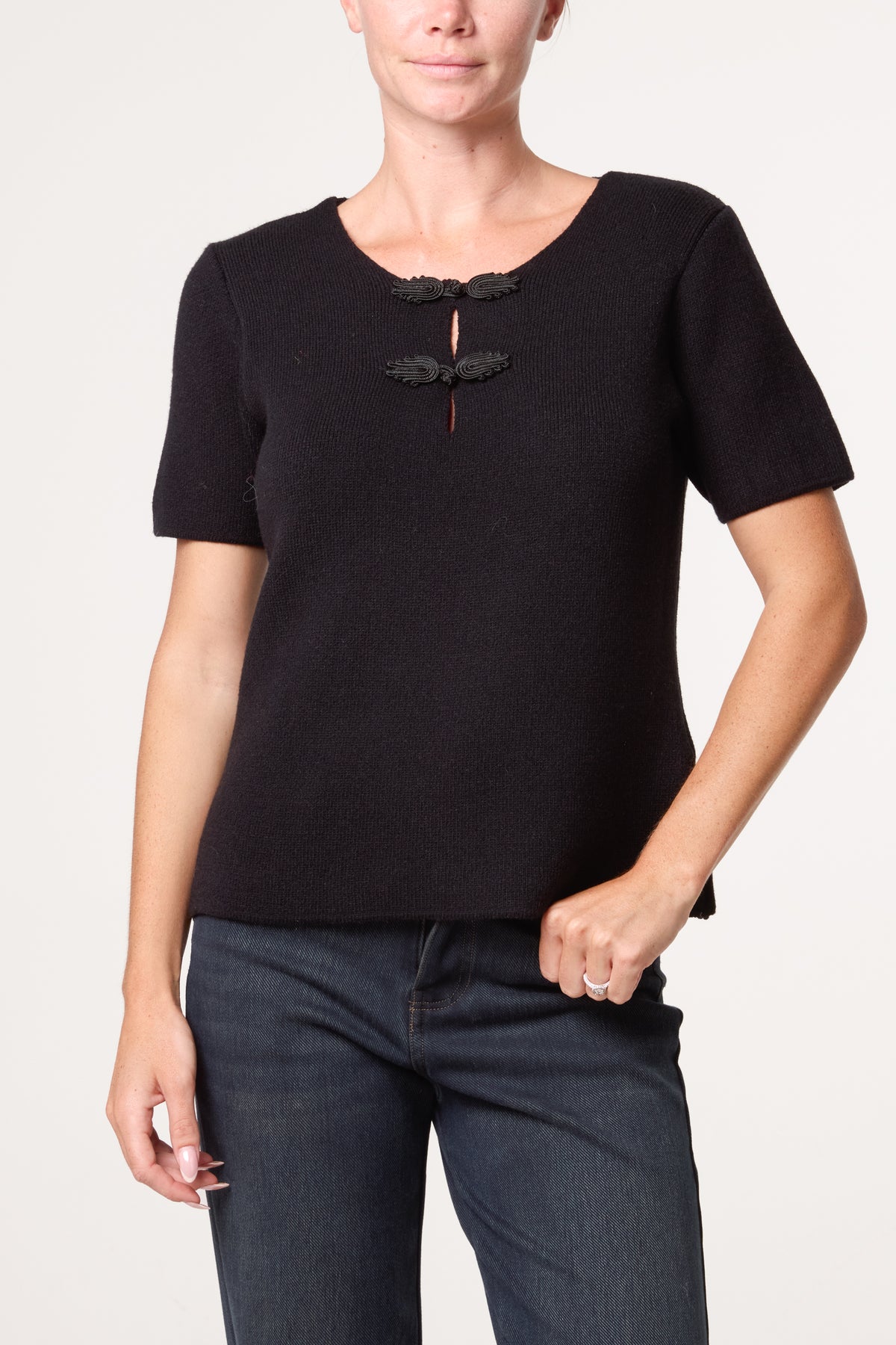 Front Bow Neck Detail Blouse