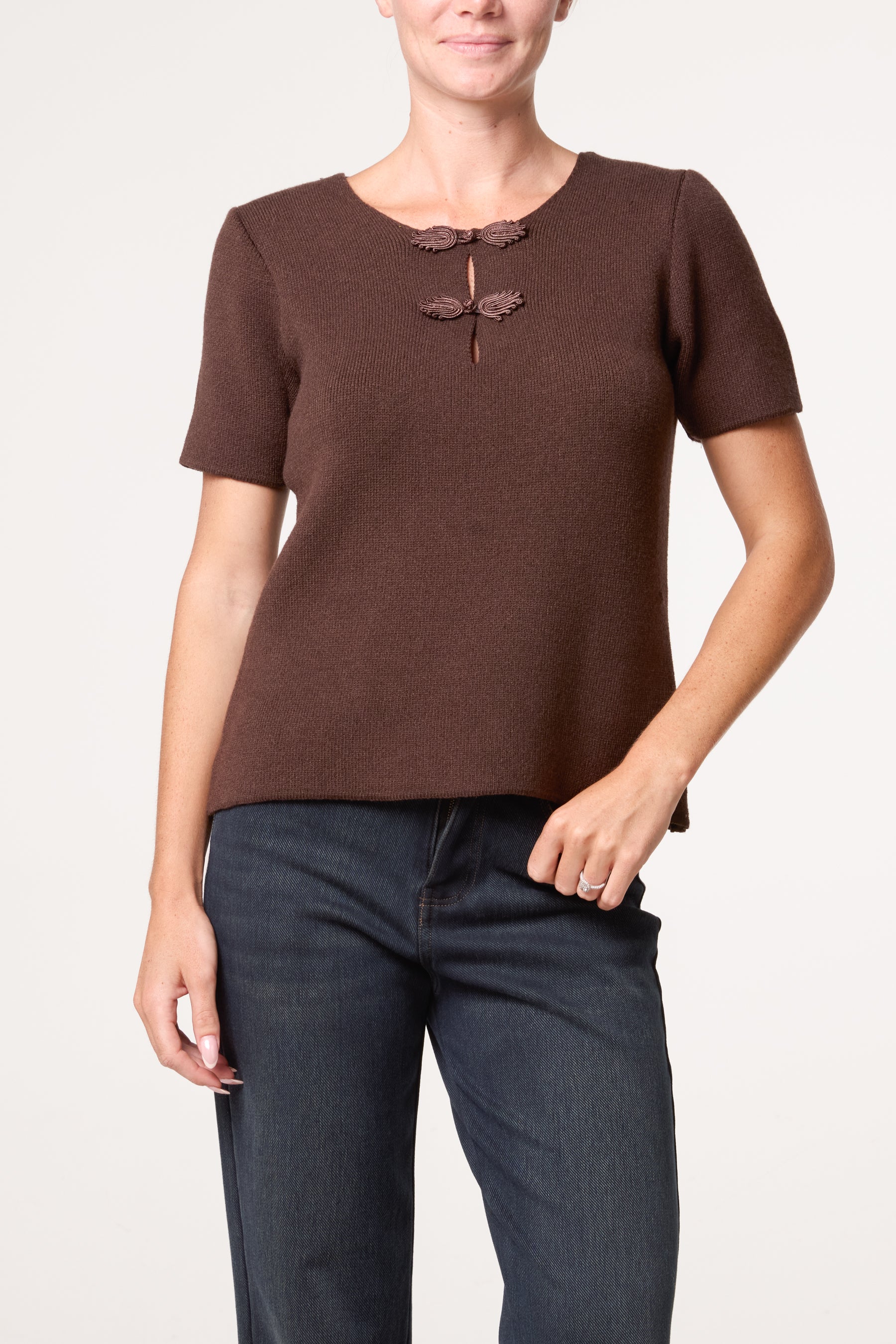 Front Bow Neck Detail Blouse