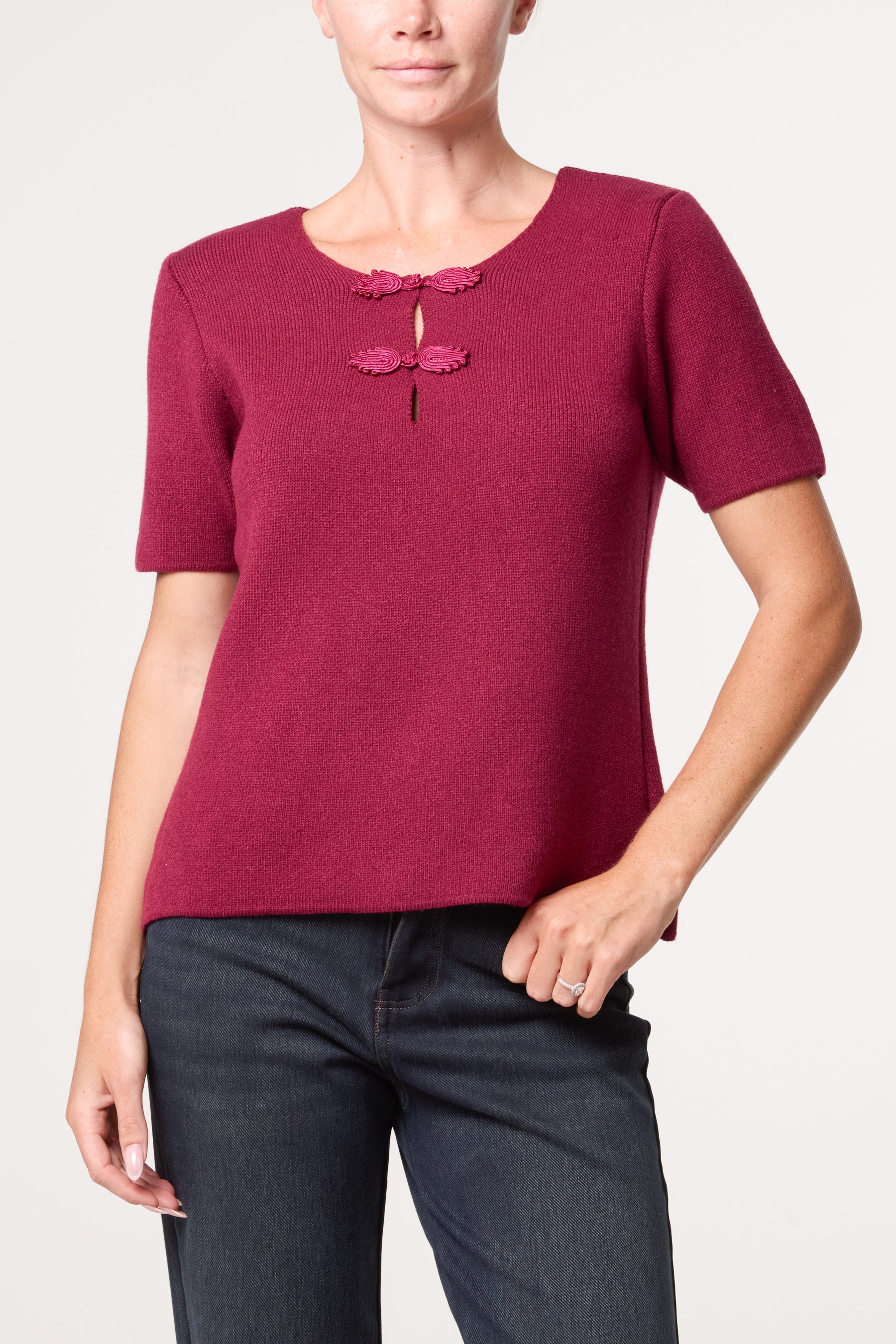 Front Bow Neck Detail Blouse