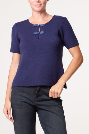 Front Bow Neck Detail Blouse