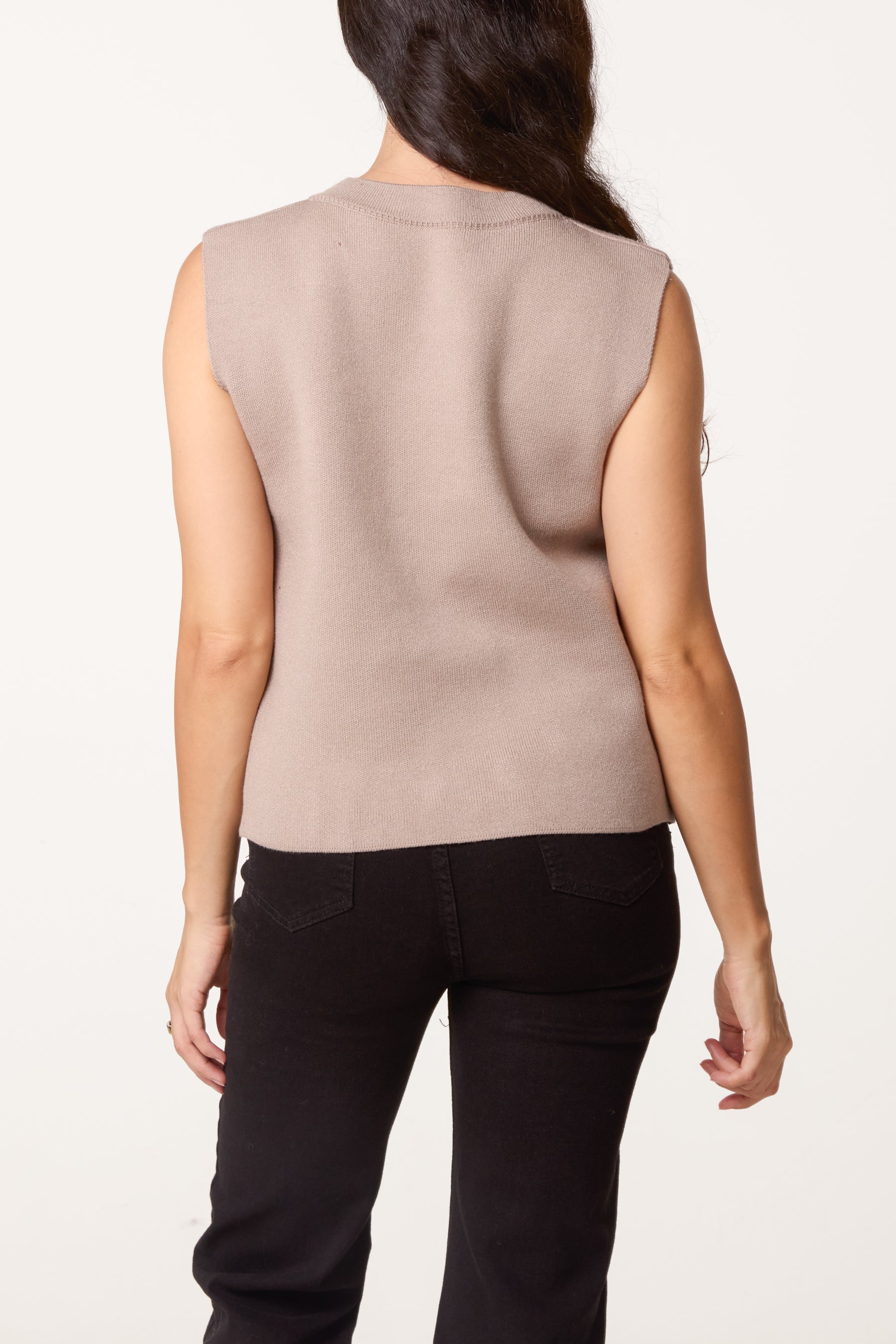 Golden Button Essential Knit Waistcoat