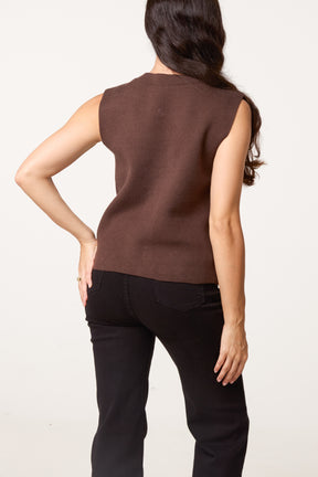 Golden Button Essential Knit Waistcoat