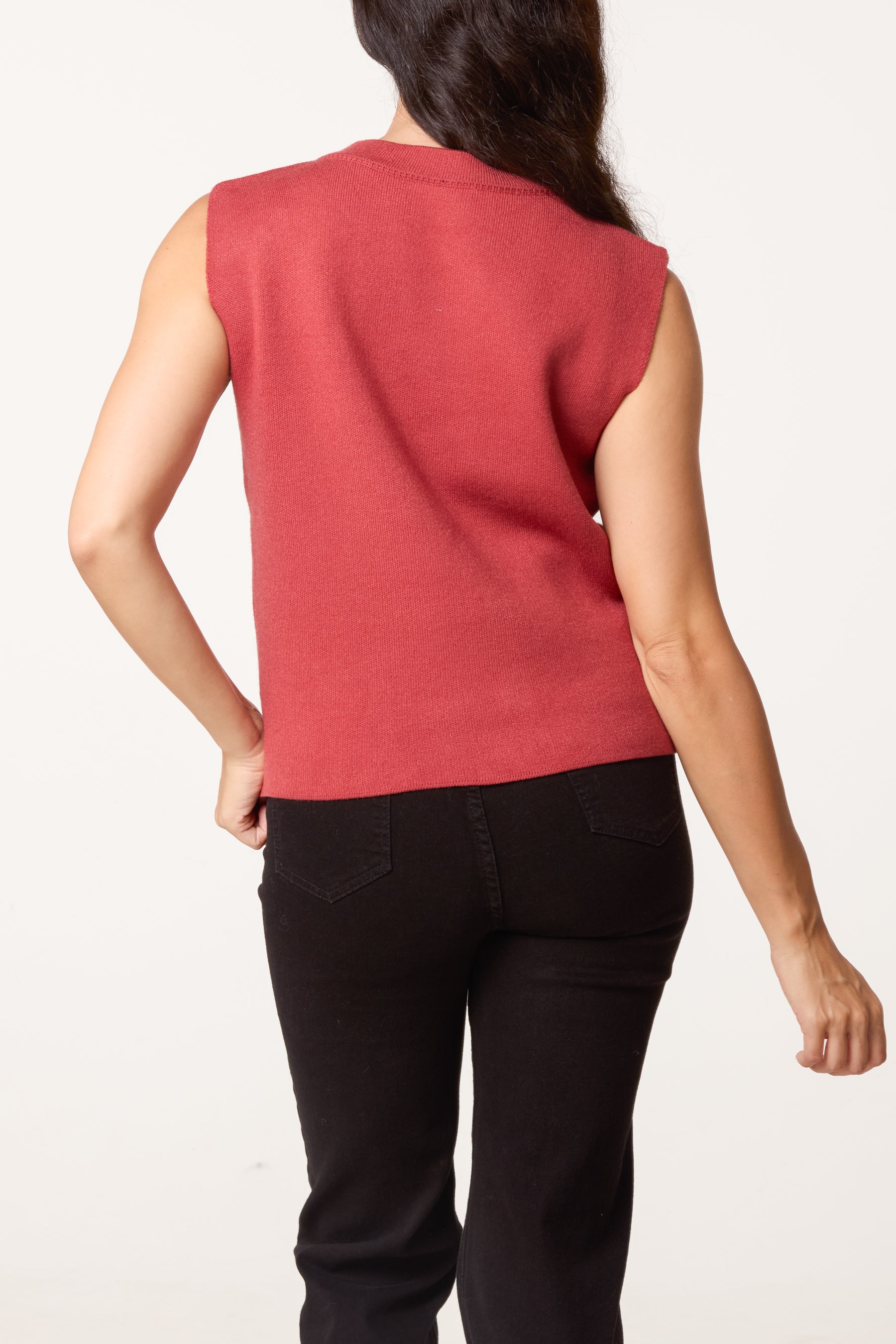 Golden Button Essential Knit Waistcoat