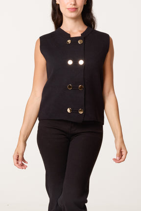 Golden Button Essential Knit Waistcoat