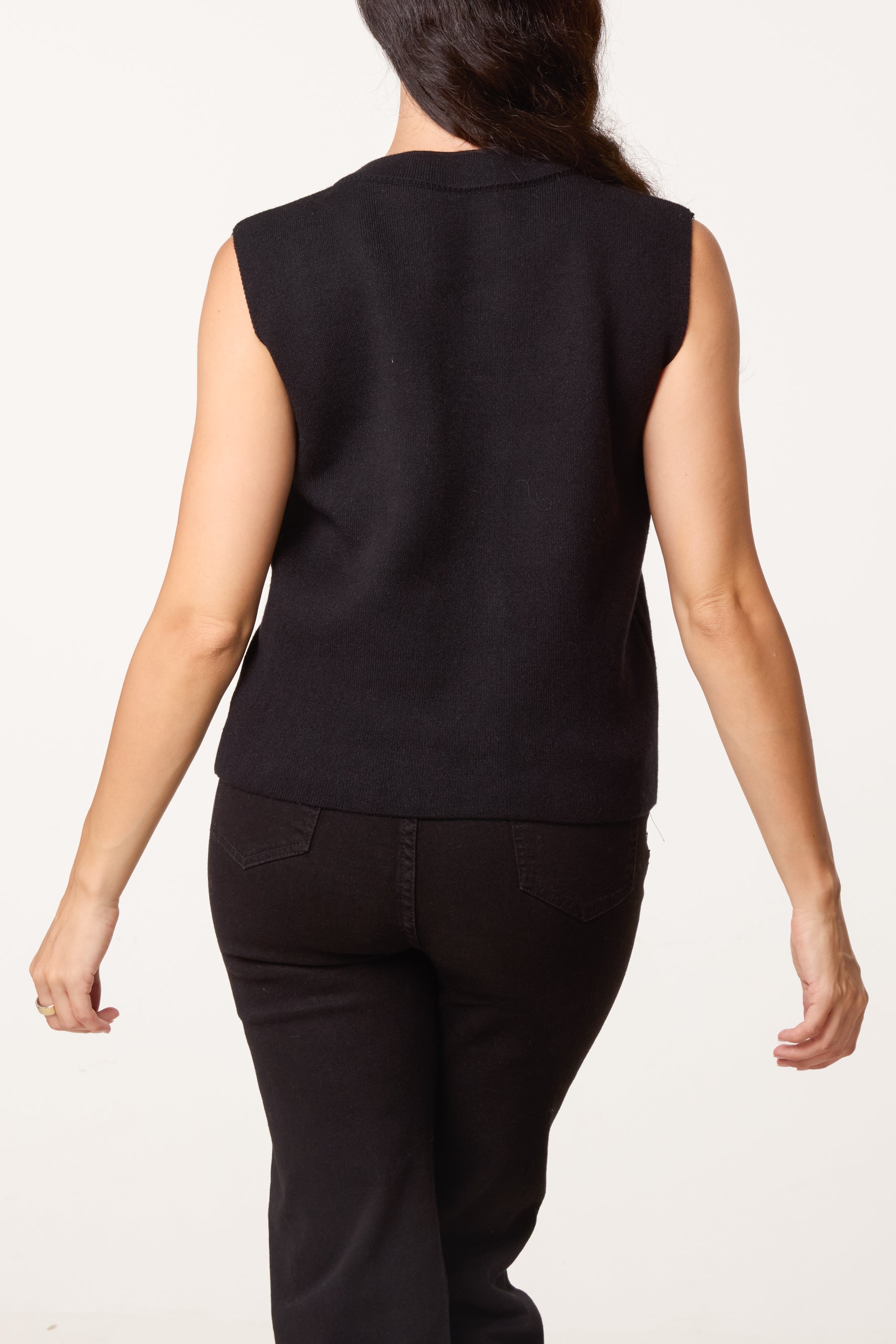 Golden Button Essential Knit Waistcoat