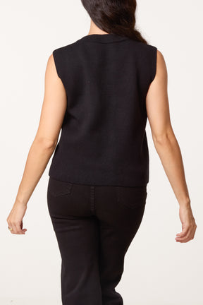 Golden Button Essential Knit Waistcoat