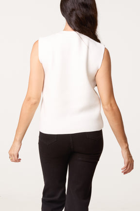 Golden Button Essential Knit Waistcoat