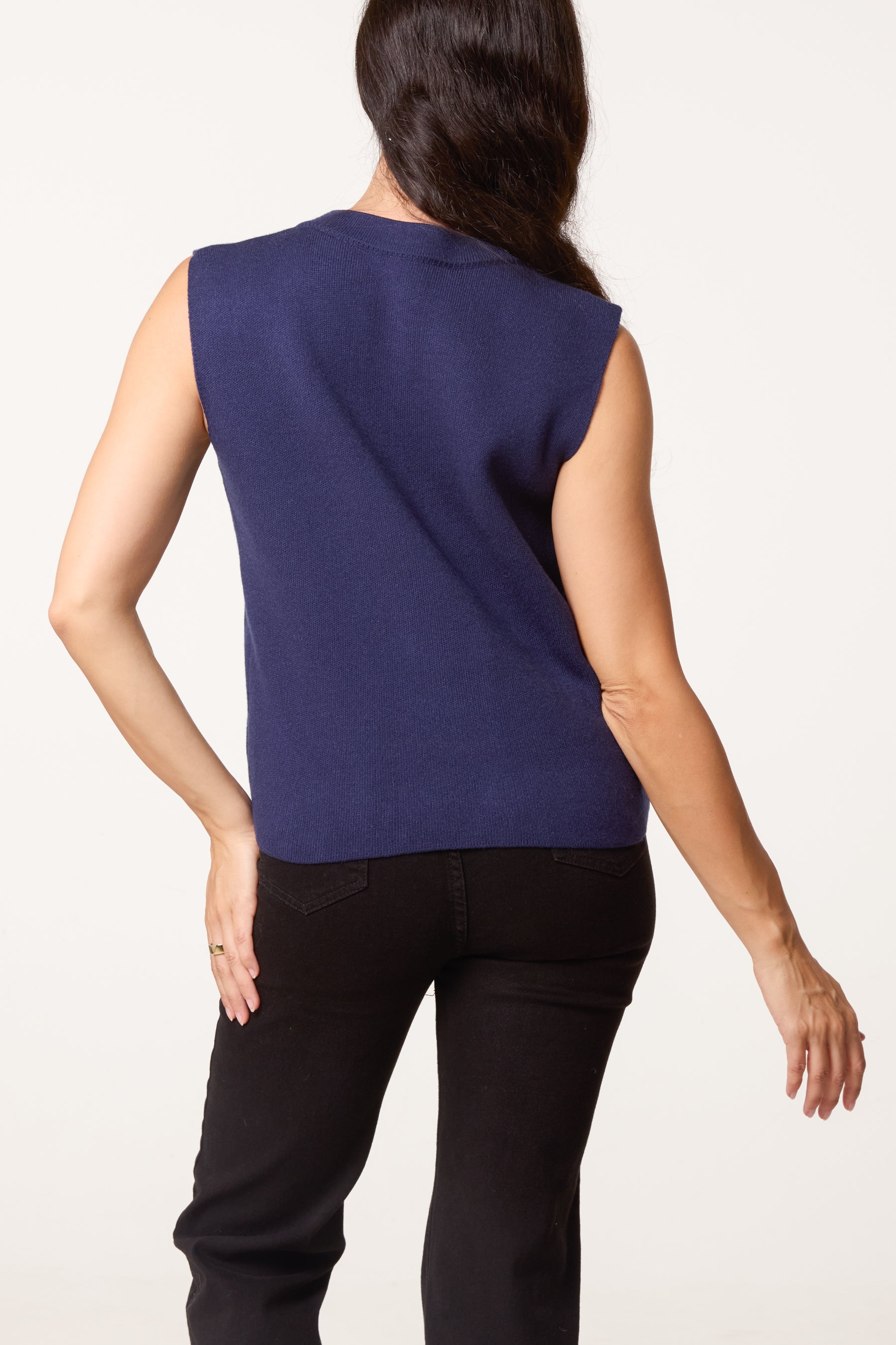 Golden Button Essential Knit Waistcoat