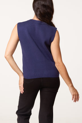Golden Button Essential Knit Waistcoat