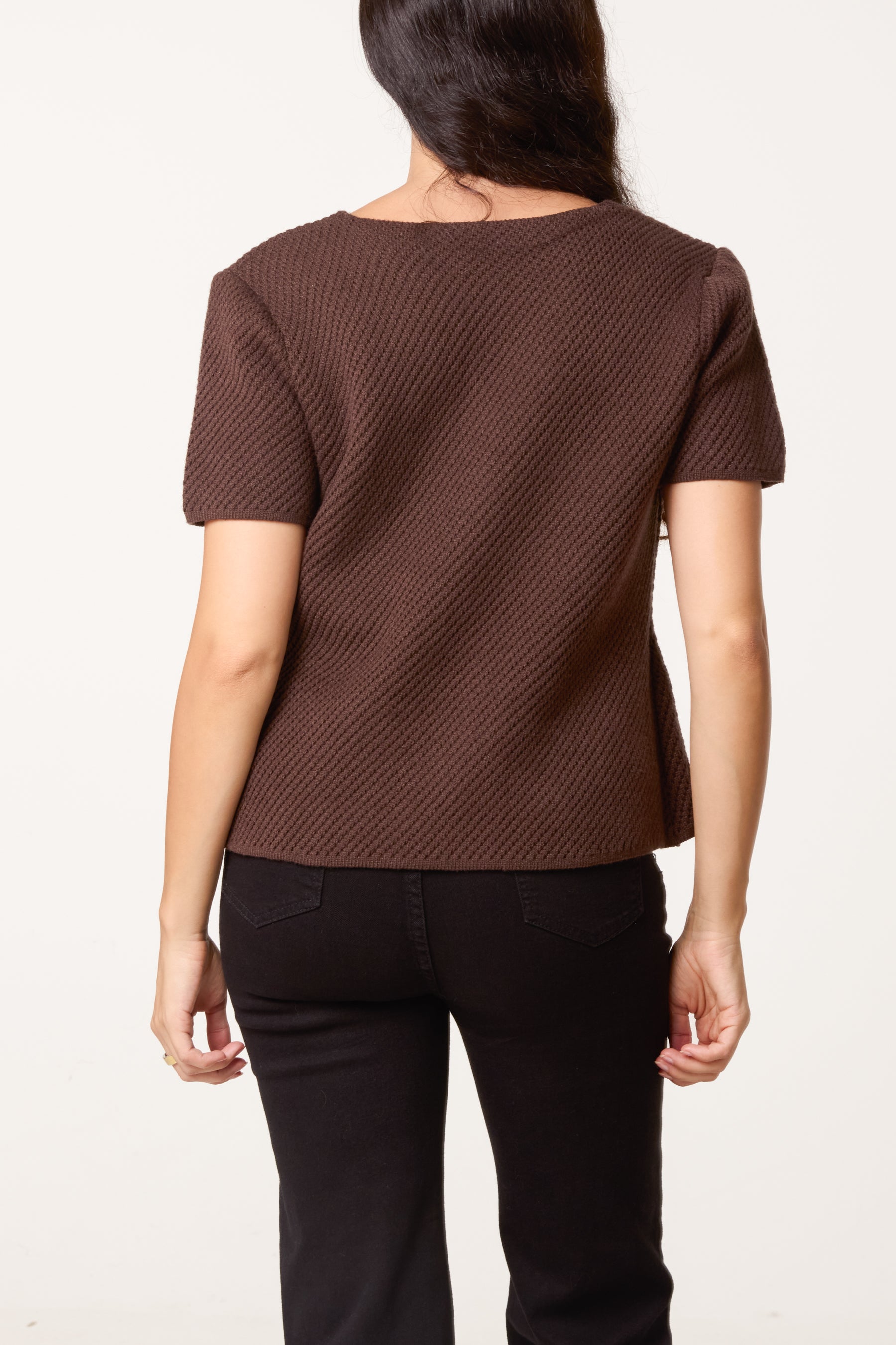 Button Through Essential Peplum Top