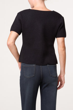 Button Through Essential Peplum Top