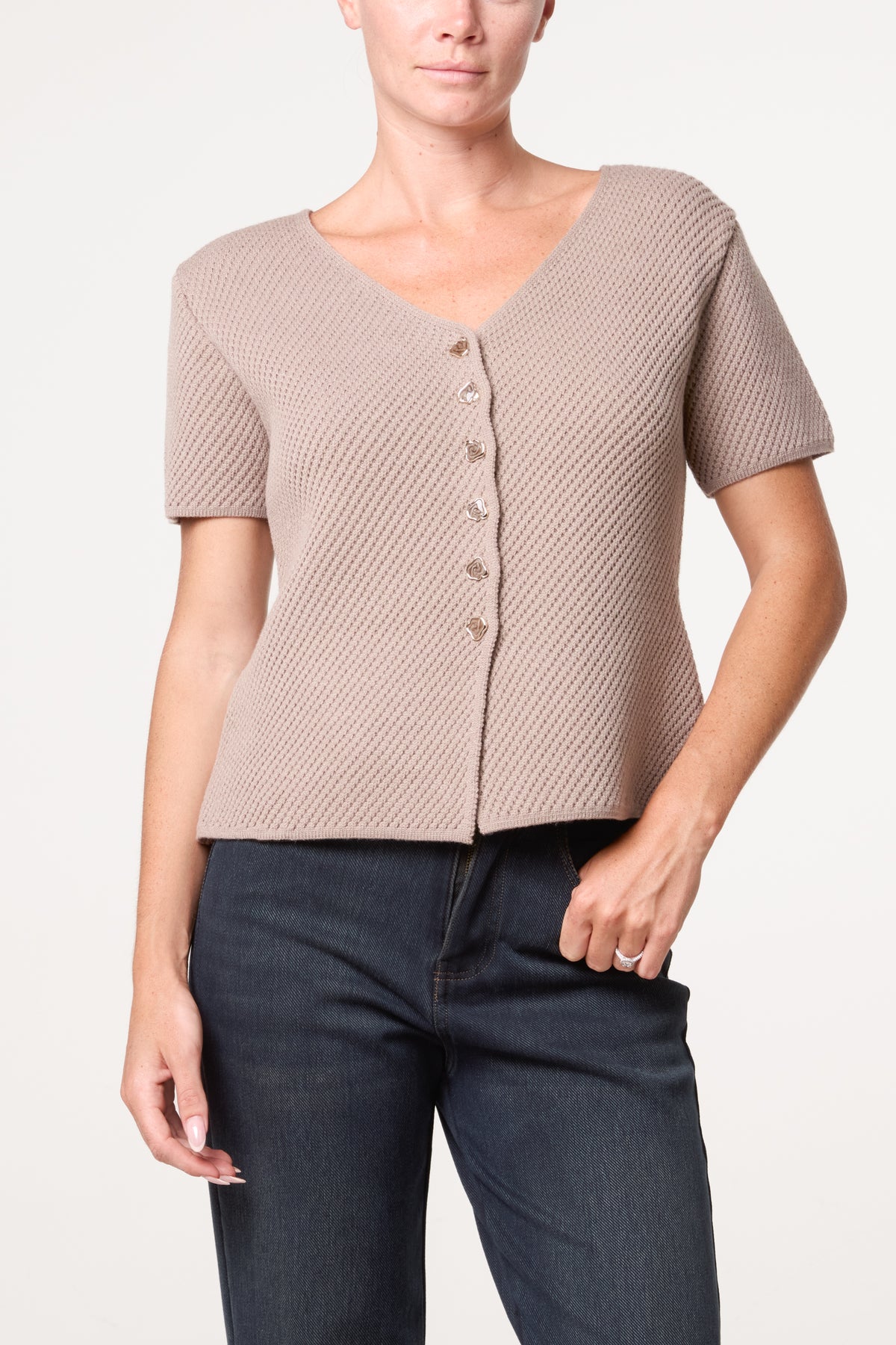 Button Through Essential Peplum Top