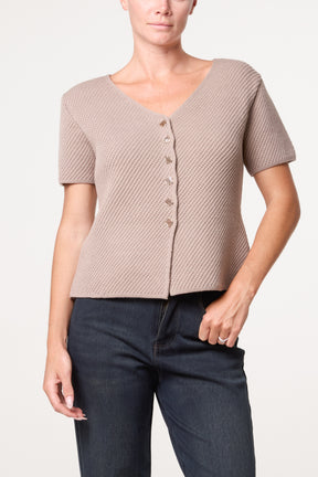 Button Through Essential Peplum Top