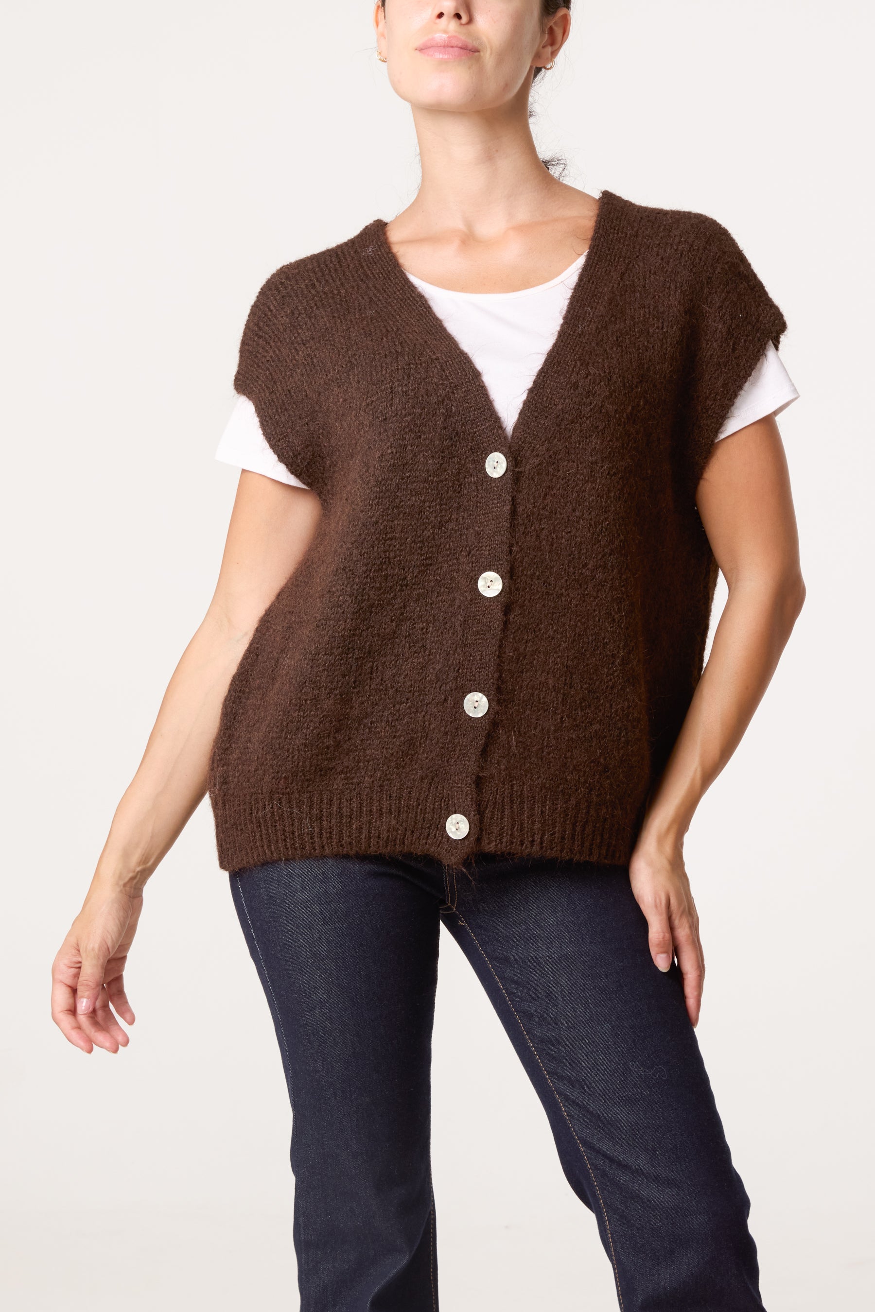 Essential Button Through Knitted Vest