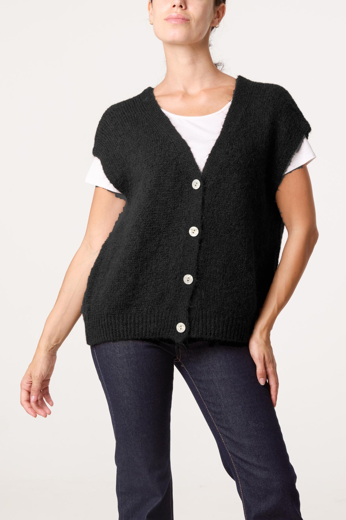 Essential Button Through Knitted Vest