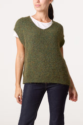 Fluffly Knitted V-Neck Vest