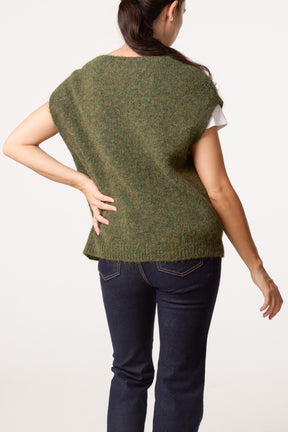 Fluffly Knitted V-Neck Vest
