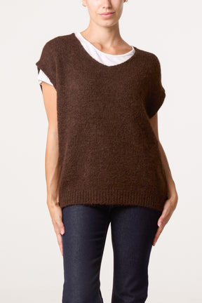 Fluffly Knitted V-Neck Vest