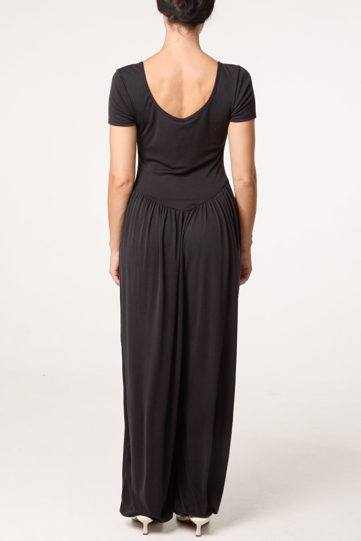 Cuffed Round Neck Essential Jumpsuit