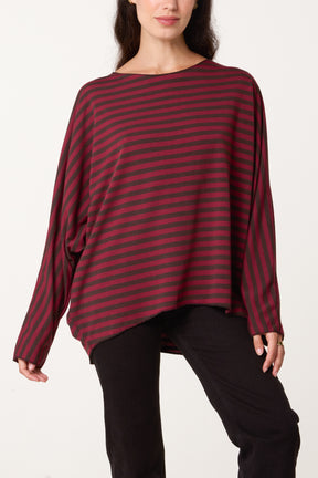Graphic Oversized Striped Top