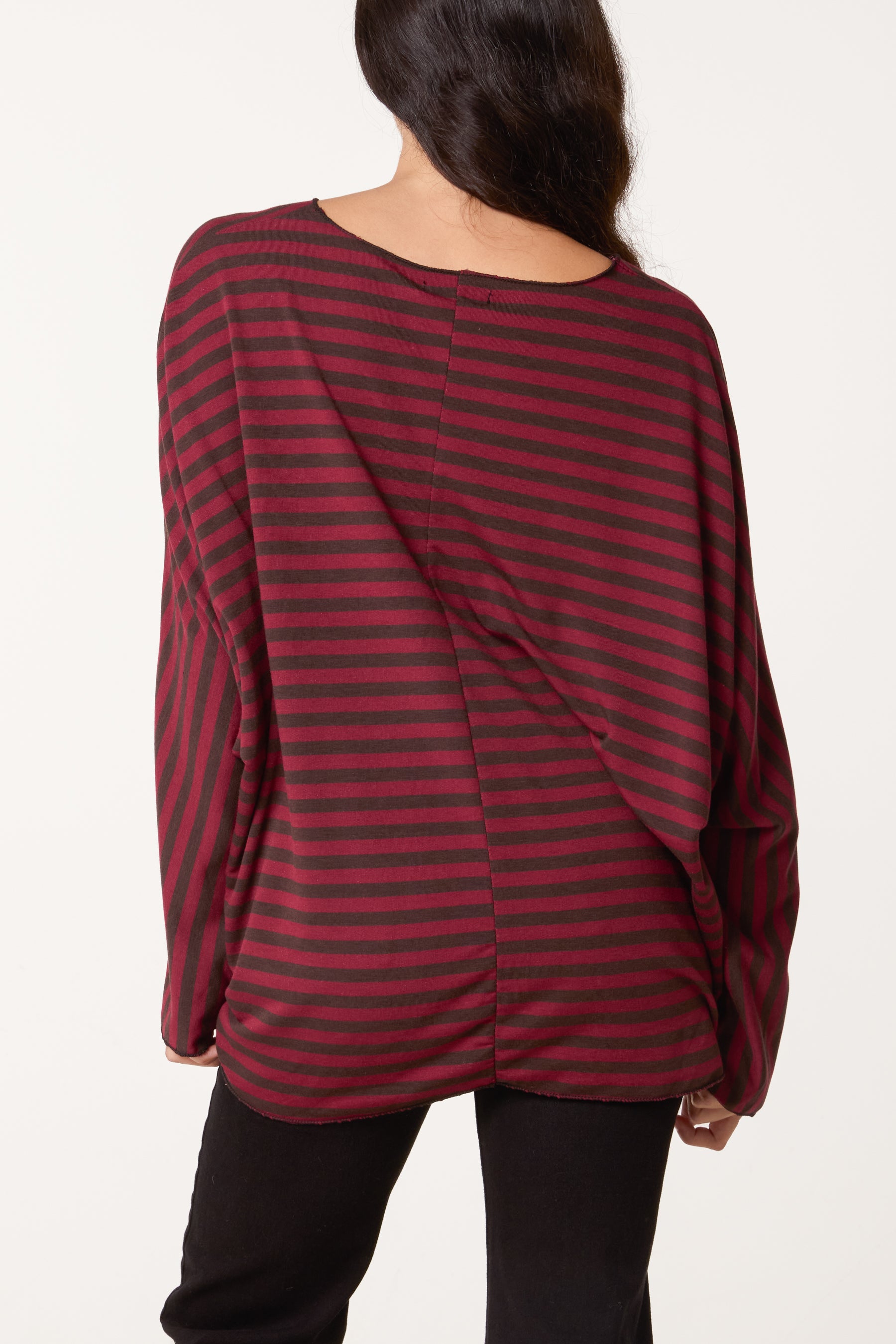 Graphic Oversized Striped Top