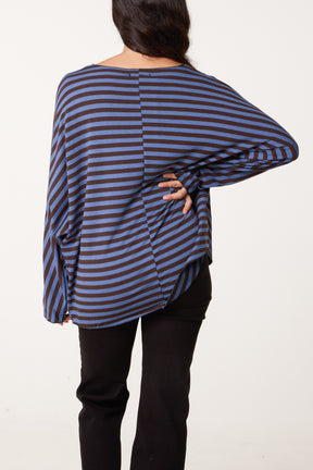 Graphic Oversized Striped Top