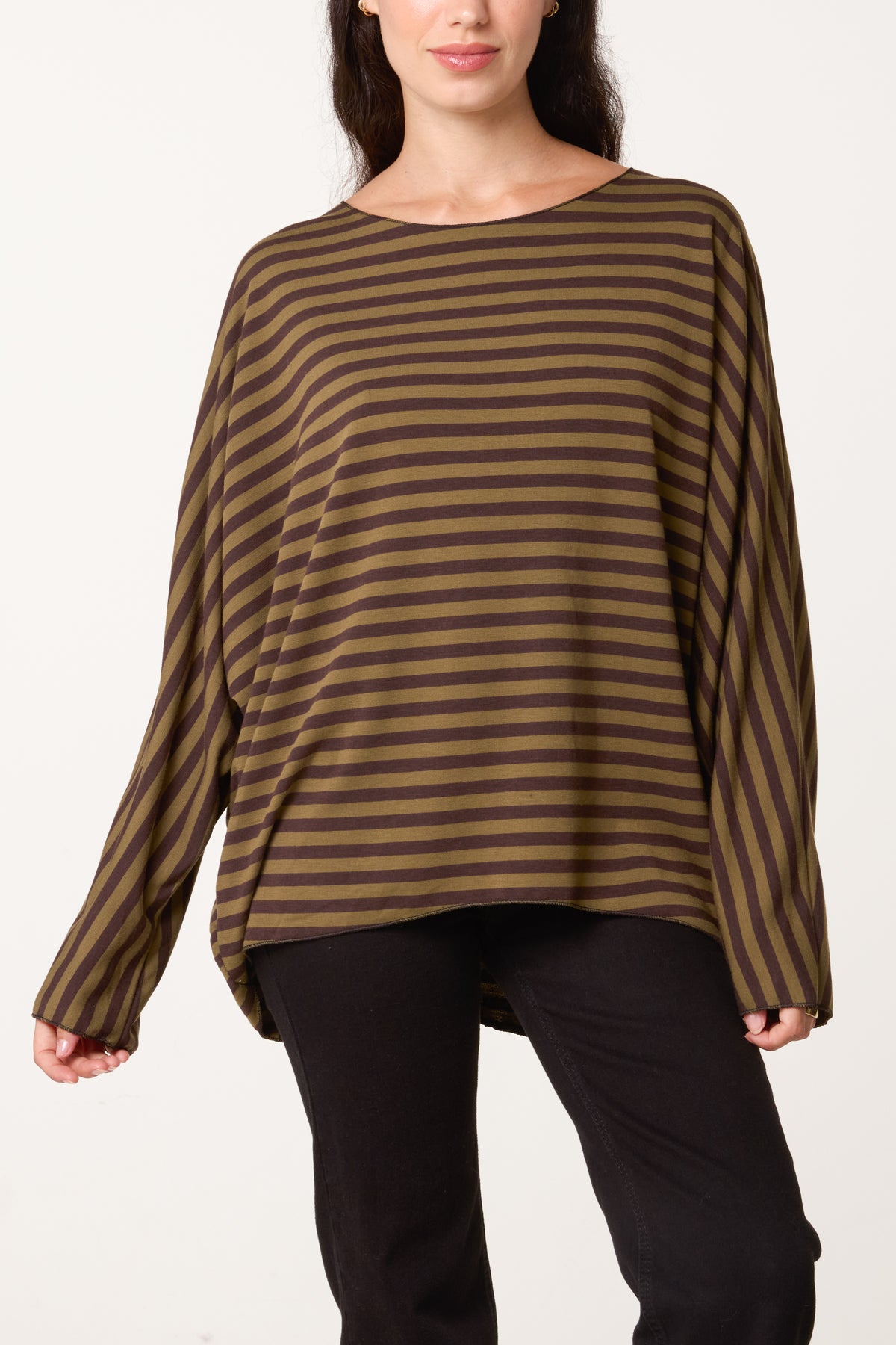 Graphic Oversized Striped Top