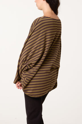 Graphic Oversized Striped Top