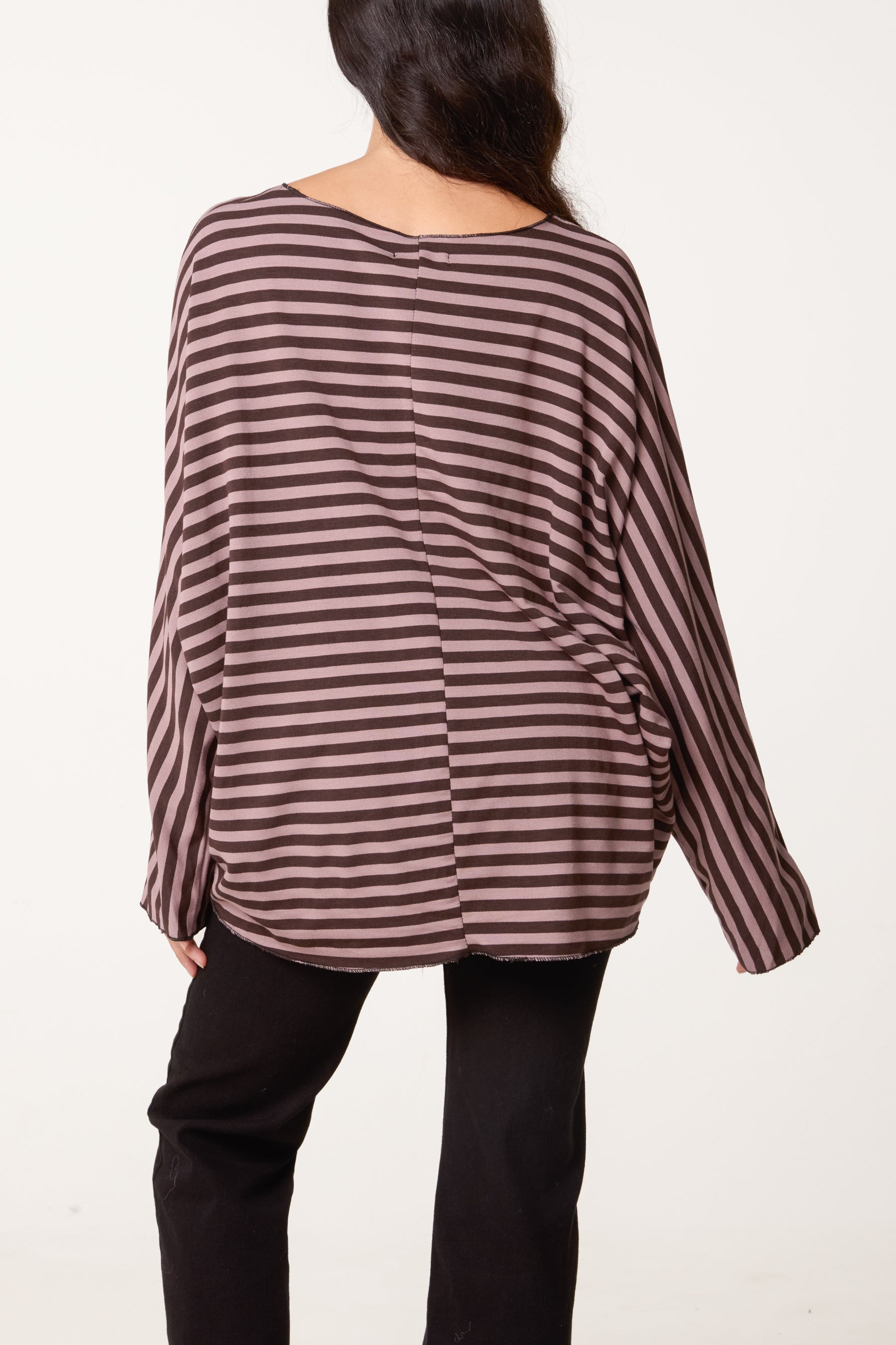 Graphic Oversized Striped Top