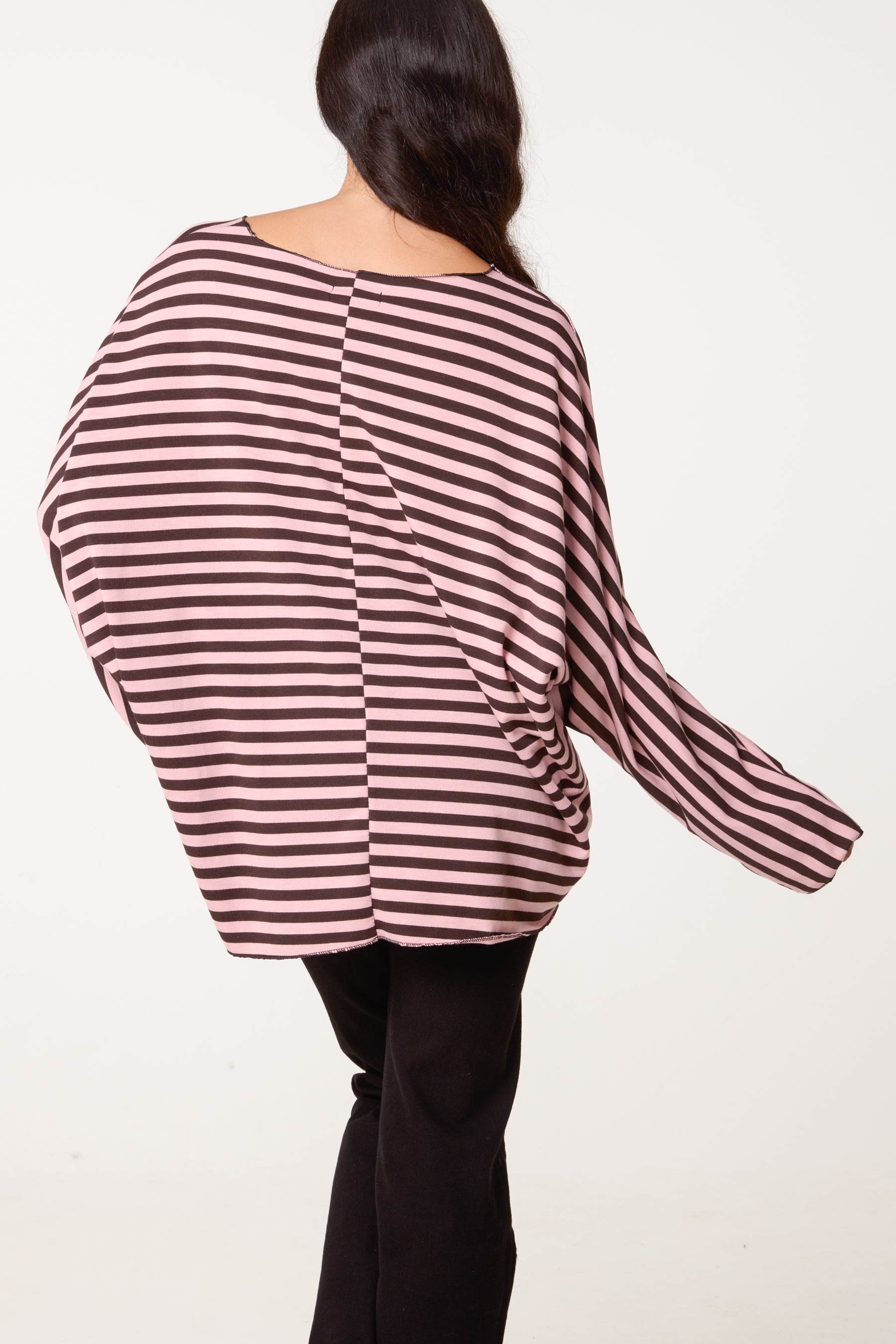 Graphic Oversized Striped Top