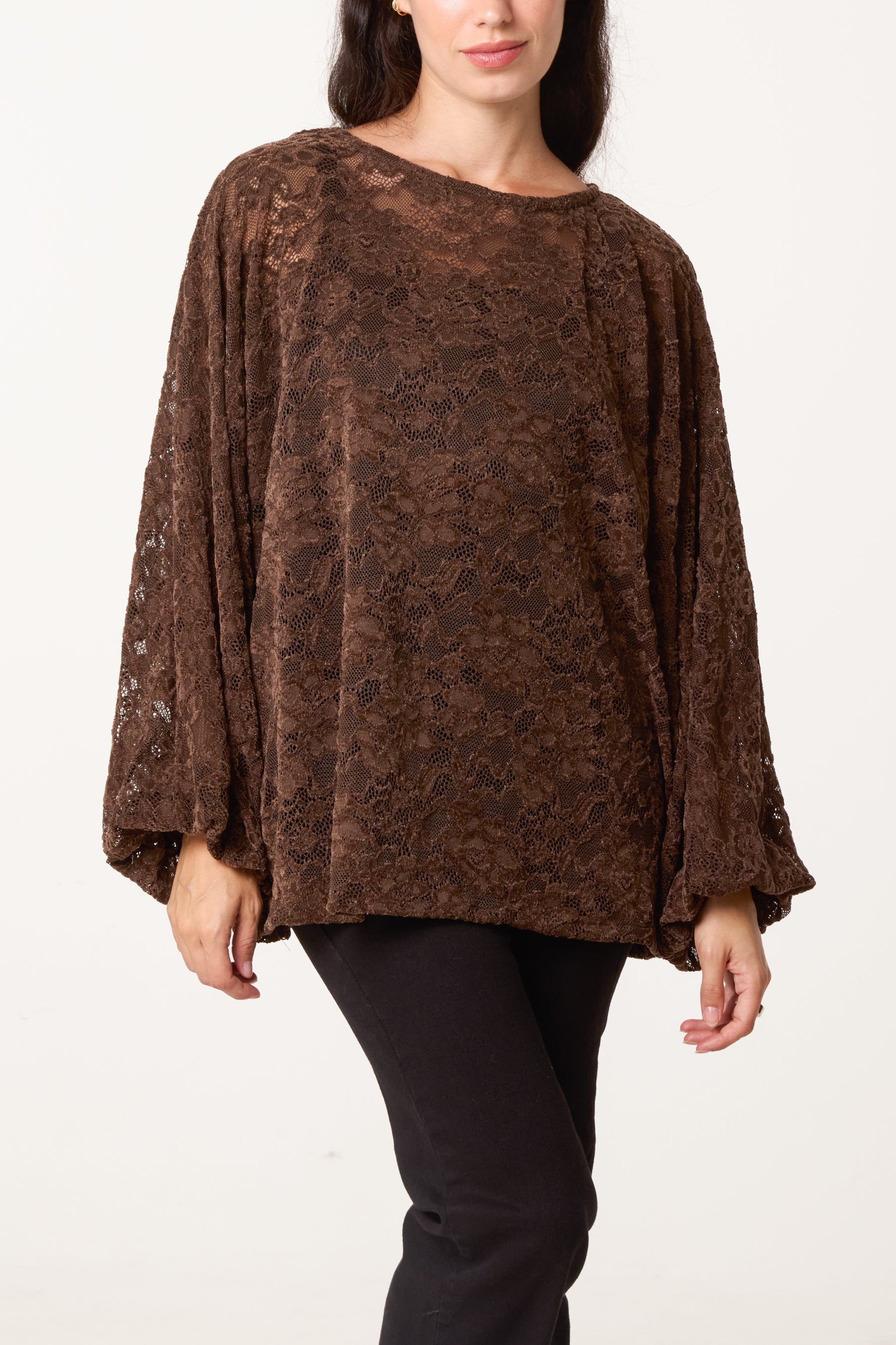Flowerly Lace Long Sleeve Blouse