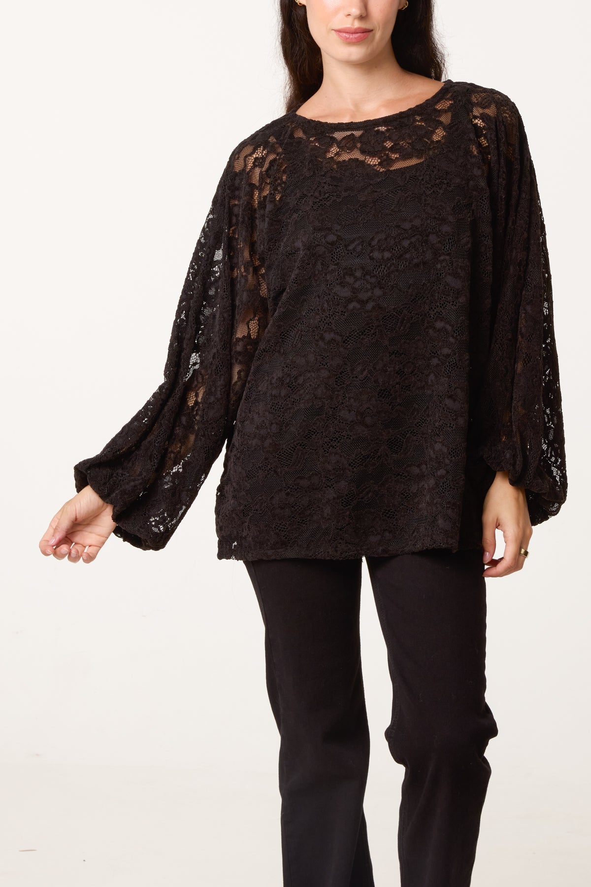 Flowerly Lace Long Sleeve Blouse