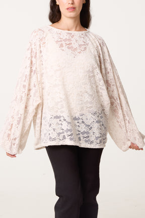 Flowerly Lace Long Sleeve Blouse