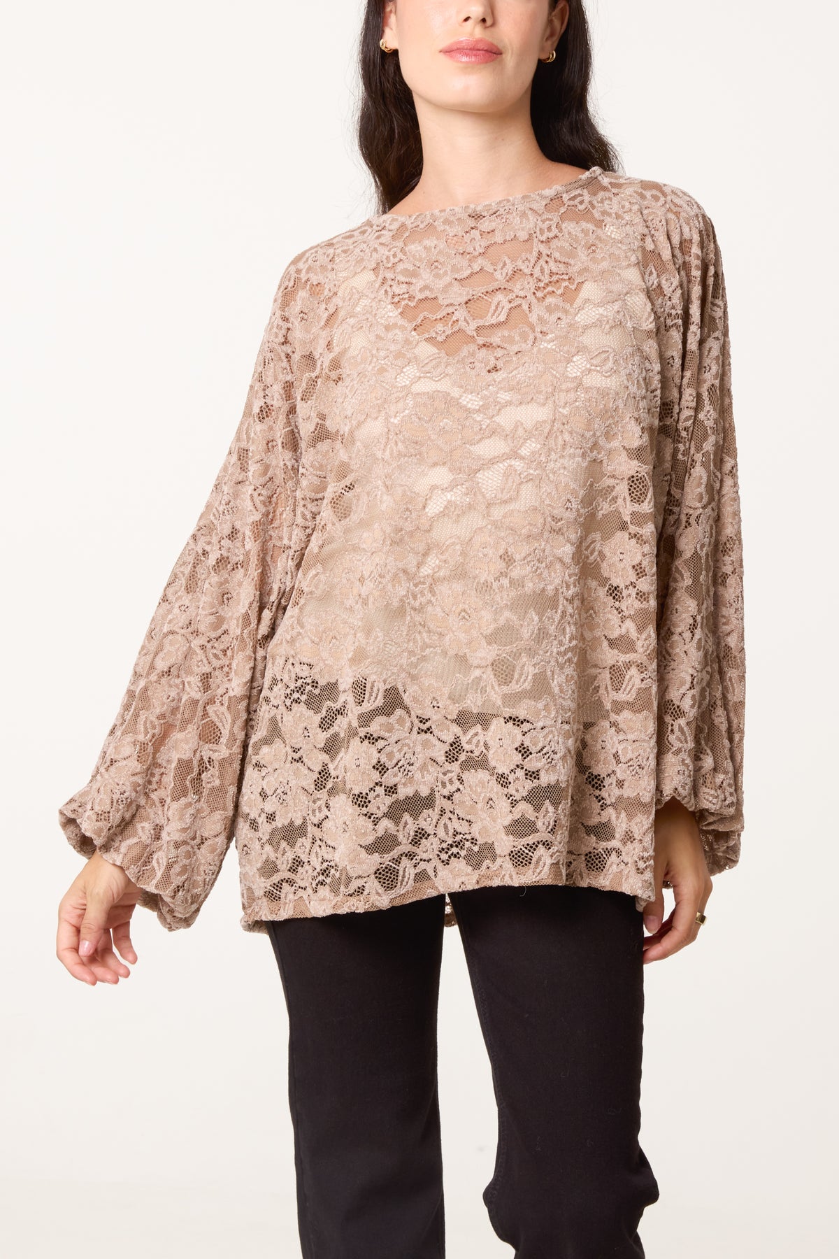 Flowerly Lace Long Sleeve Blouse