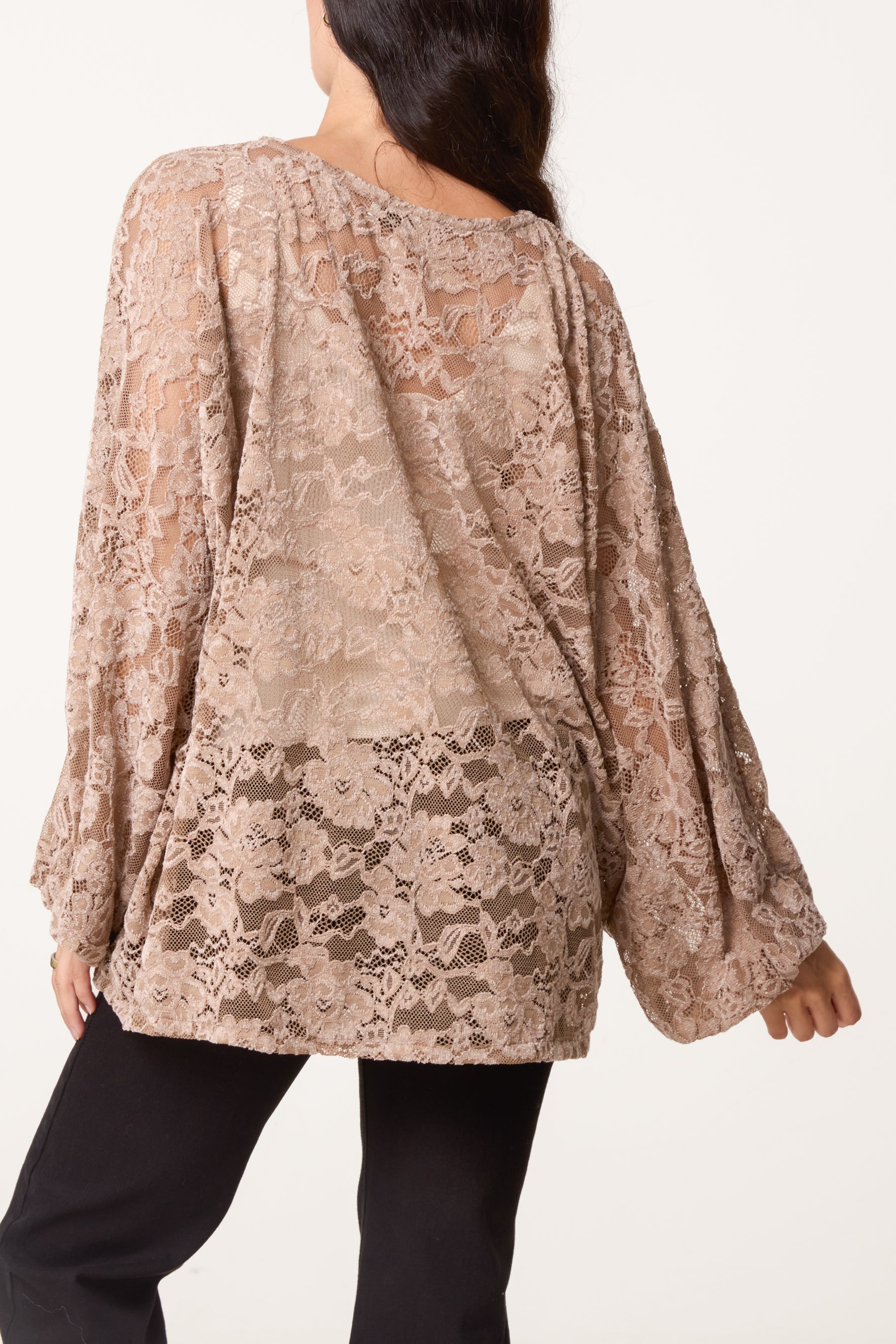 Flowerly Lace Long Sleeve Blouse