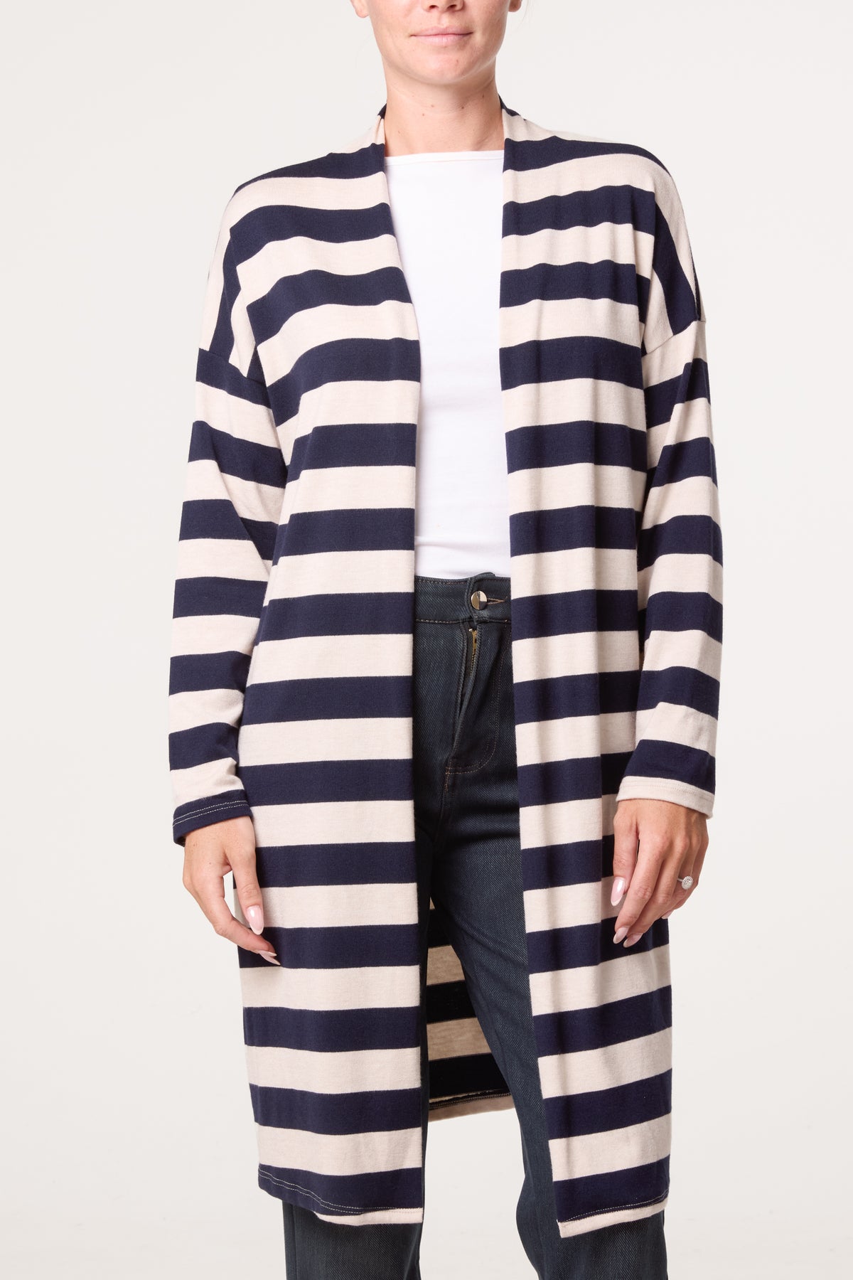 Striped Long Cardigan