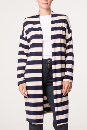 Striped Long Cardigan