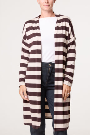 Striped Long Cardigan